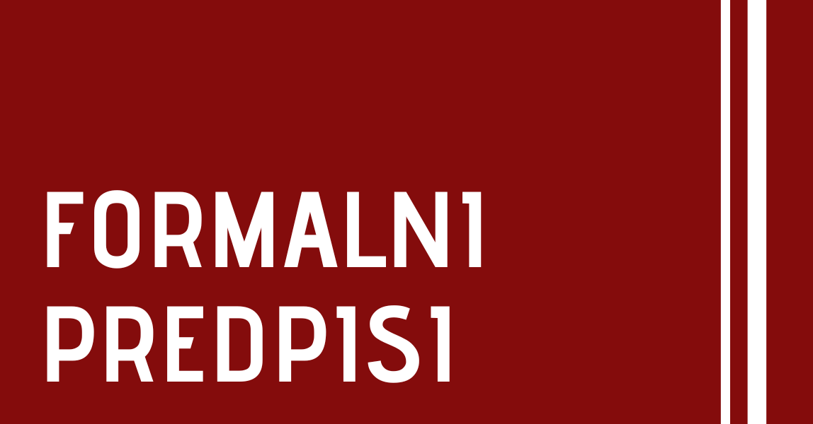 formalni predpisi